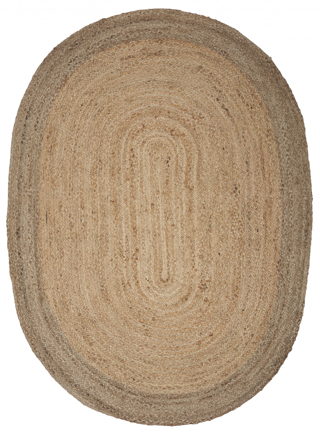 7' Natural Toned Oval Shaped Area Rug-395174-1