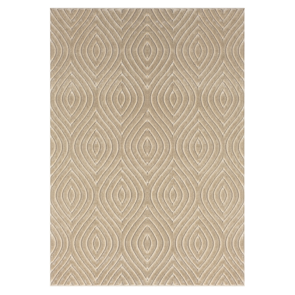 8' X 10' Beige Trellis Area Rug-534046-1